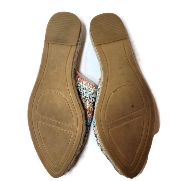 vidorreta espadrill mule slip on flats multicolored woven pattern. Size 40 US 10 - Picture 8 of 11